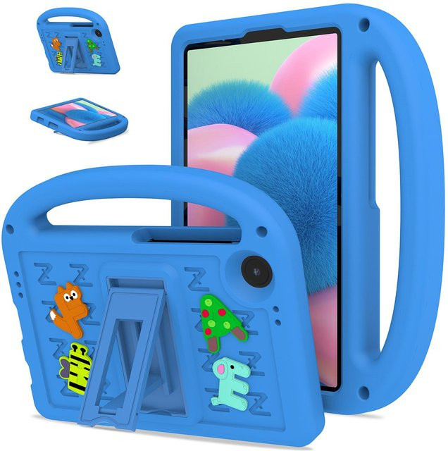 Stoßfeste Kinder Tablet Hülle aus EVA mit niedlichem Cartoon-Buchstaben Design für Samsung Galaxy Tab A7 Lite und A11 8,7 Zoll, Farbe: Blau - Bild 1