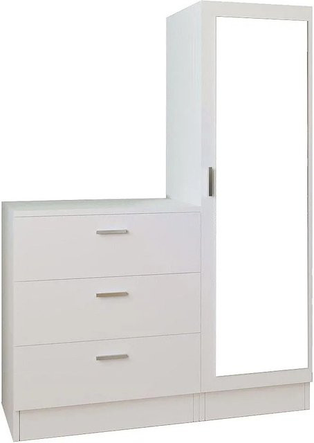 Vente-unique Kommode Vitorio Weiß B: 100 cm, H: 140 cm, T: 47 cm - Bild 1