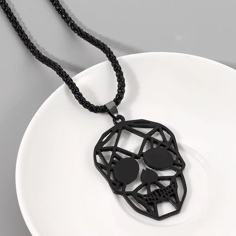 TAKARA TOMY Halskette, Totenkopf-Anhänger, Schwarz, Unisex - Bild 3