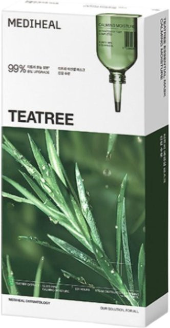 Mediheal Essential Teebaum Maske, 10er-Pack, mit Teebaumextrakt, für fettige Haut - Bild 1