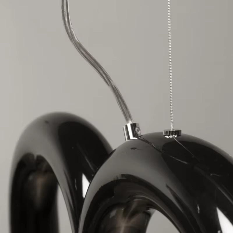 ZIMULONG Moderne U-förmige LED-Pendelleuchte in Schwarz für Wohnzimmer und Küche - Bild 2