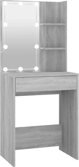 vidaXL Schminktisch mit LED in Sonoma Grau, B/T/H: 60 x 40 x 140 cm - Bild 1