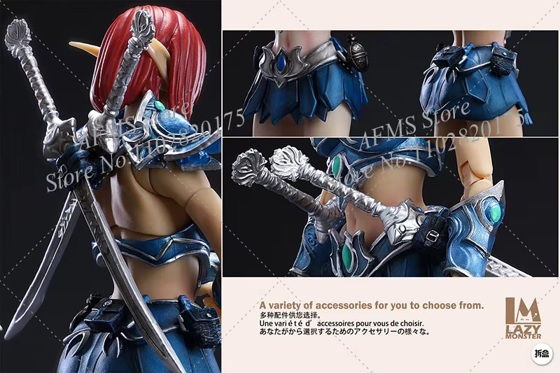 WOW Oak Town Fairy Elf Guard Adventure World Battle Doll, Actionfigur, Maßstab 1:12 - Bild 3