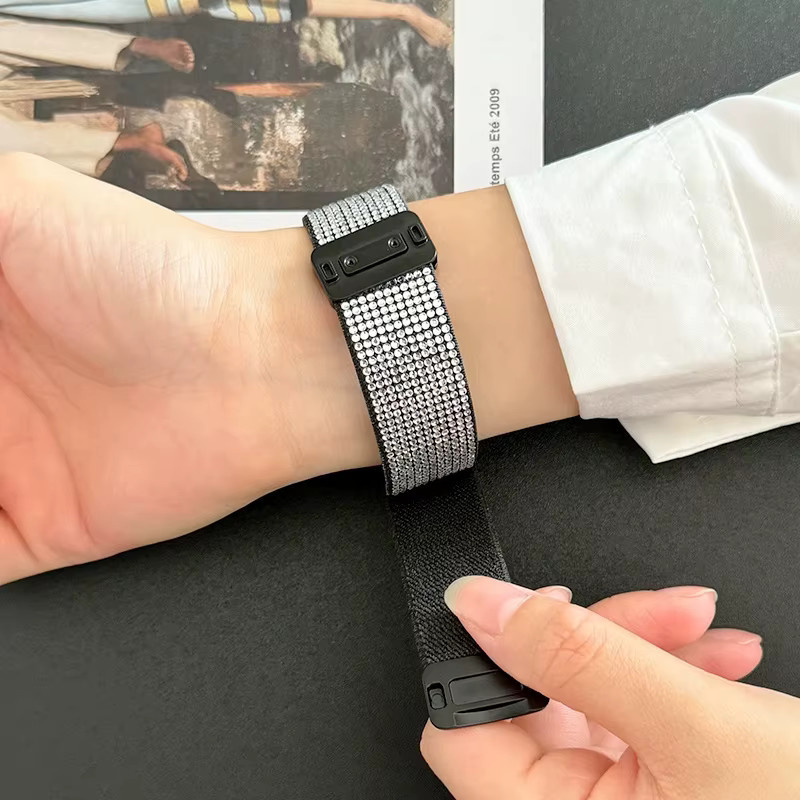 Magnetarmband Milanaise, Diamant, Kristall, Unisex, für Apple Watch - Bild 3