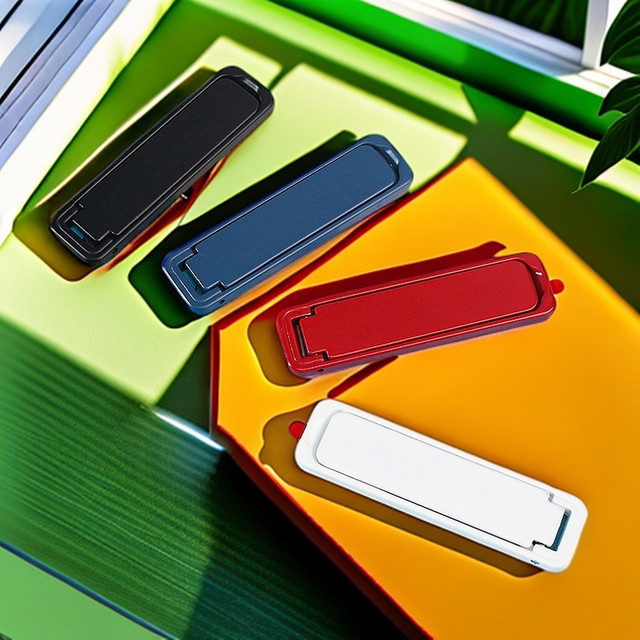 WSSHE Ultradünner zusammenklappbarer Handyhalter in Blau für iPhone Samsung und Xiaomi - Bild 1