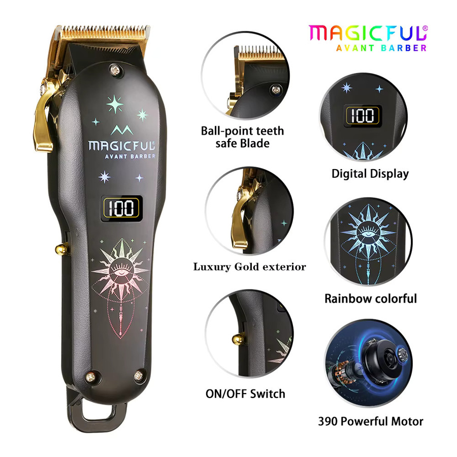 MAGICFUL Haarschneider, Elektrischer Trimmer für Herren, Schwarz - Bild 2