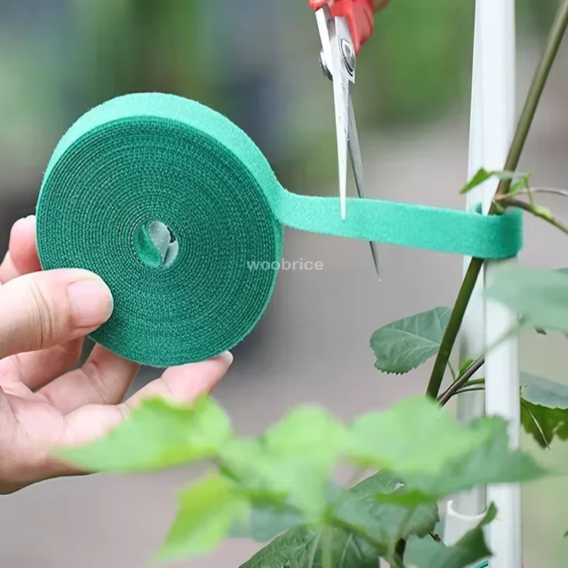 Selbstklebendes Nylon-Pflanzenband in Grün als Klettverschluss-Rankenband zur Pflanzenstützung und Gartenbefestigung - Bild 2