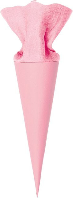 Rico Design Schultüte Rohling mit Filzverschluss in Rosa - Bild 1