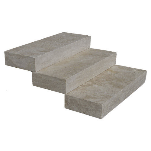 WOHNRAUSCH Blockstufe Tosca Cream aus Travertin in Beige, B: 35 cm, T: 100 cm, H: 15 cm - Bild 2
