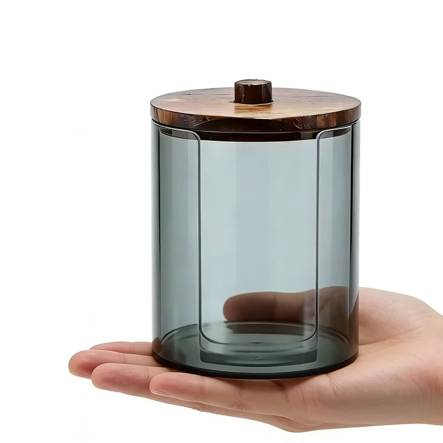 Punana Papierfilterhalter aus Glas in Transparent mit Deckel, tragbarer Aufbewahrungsbehälter für Kaffeefilter, kompatibel mit 51 mm, 53 mm und 58 mm runden Papierkaffee-Werkzeugen - Bild 4