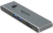 DeLOCK Dockingstation mit USB-C 3.1, HDMI 4K UHD, USB 3.2, SD-Slot und PD 3.0 in Grau - Bild 1