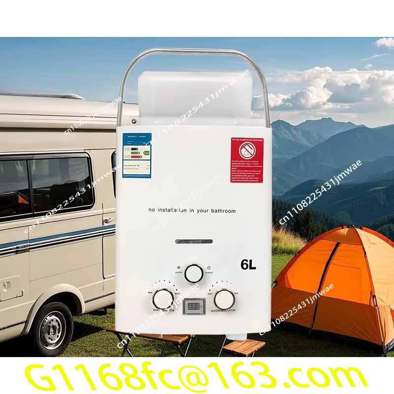 Outdoor Camping Warmwasserbereiter 6L mit Duschkopf für Auto, LKW und Zelt - Bild 4
