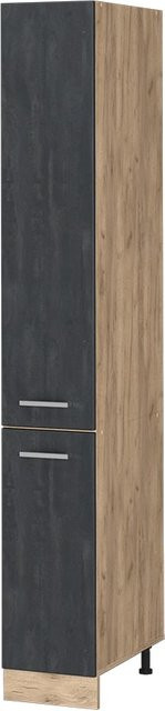 Vicco Apothekerschrank R-Line Medizinschrank für die Küche in Schwarz Beton und Eiche, B/T/H: 30 x 30 x 57,2 cm - Bild 1