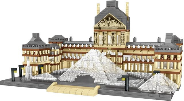 Louvre Modellbausteine Architekturmodell, 3377 Teile, ab 14 Jahren - Bild 1