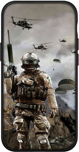 MINISO Militär Armee Spezialkräfte Handyhülle für iPhone 14 Pro Max, Samsung Galaxy S24 S23, Xiaomi Redmi Note 13 12 11 und OPPO A15, Farbe: Himmelblau - Bild 1