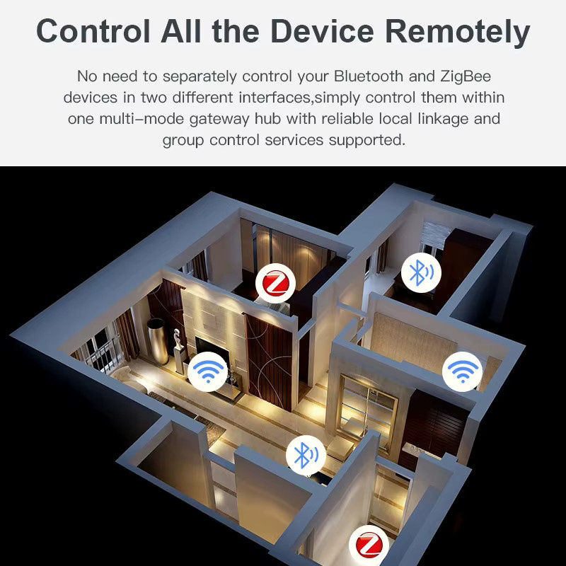 Tuya Multi-Mode ZigBee und Bluetooth Gateway Hub in Weiß zur Fernsteuerung deiner Smart-Home-Geräte mit Unterstützung für Alexa und Google Home - Bild 5