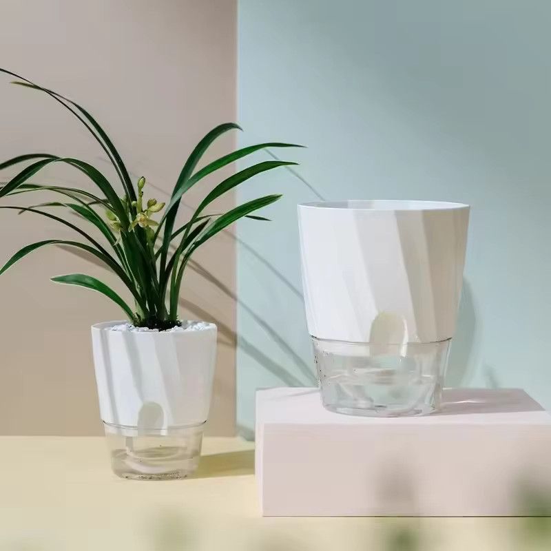 ROURKE 2er Set Selbstbewässernde Blumentöpfe aus Kunststoff für Haus und Garten, 5/6 Zoll Doppelschicht-Pflanzgefäße mit automatischer Wasserabsorption - Bild 3