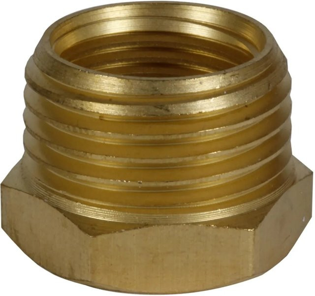 Einhell Reduzierung aus Kunststoff in Gold mit R 1/2 Zoll Außengewinde und R 3/8 Zoll Innengewinde - Bild 1