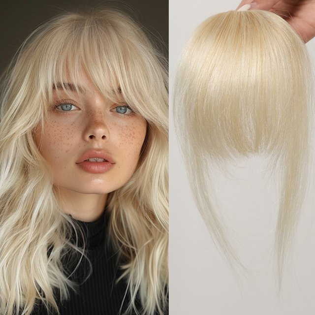 HAIRCUBE Echthaar-Pony-Clip, Platinblond, Damen - Bild 1