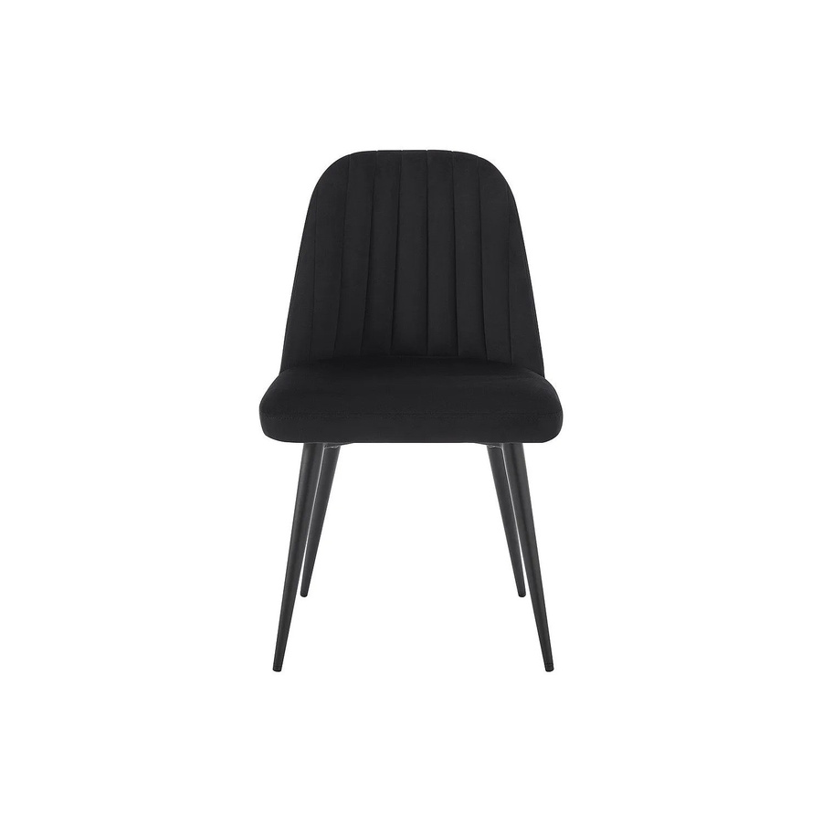 Vente-unique Eleana Stuhl aus Samt und Metall in Schwarz, Breite: 49 cm - Bild 2