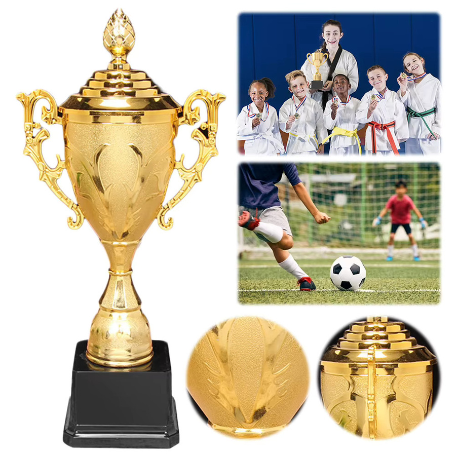 APWIKOGER Goldene Plastik-Trophäe, Pokal mit Deckel - Bild 3