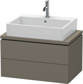 Duravit Waschtischunterschrank Compact L-Cube in Grau Matt mit 2 Schubladen, B/T: 72 x 47,7 cm - Bild 1