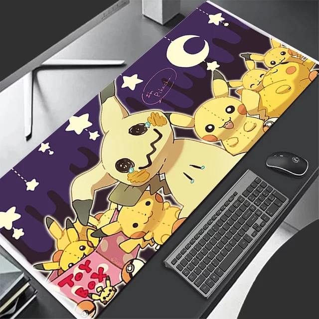Potdemiel Leder-Gaming-Mauspad Mimikyu Anime Design, Mehrfarbig - Bild 1