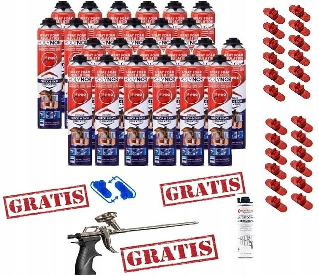 Polynor Pro PL Sprühschaum PU-Schaum zur Dämmung von Dachboden und Garage in Weiß - Bild 1