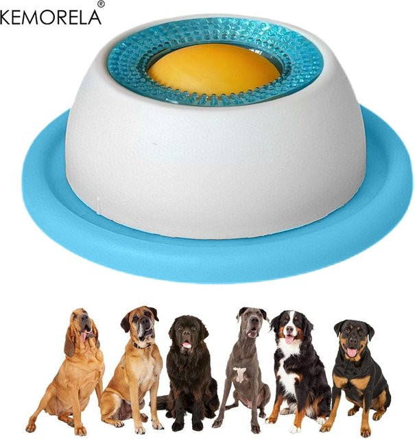KEMORELA Slow Feeder für Hunde in Gelb als Futterzubehör für Welpen zur Förderung eines gesunden Fressverhaltens - Bild 1