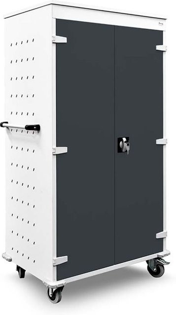 rotstahl Laptopwagen mit 26 Fächern und Ladefunktion, anthrazit, B/T/H: 92 x 50 x 154 cm - Bild 1