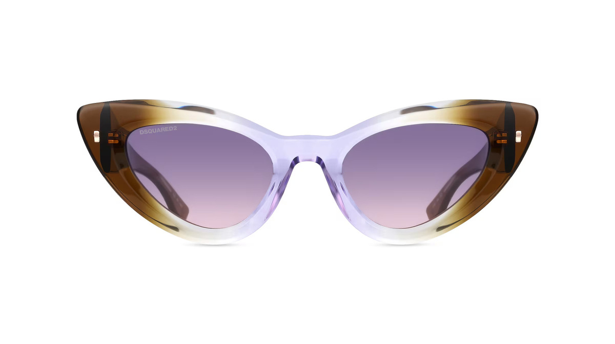 Dsquared2 D2 0092/S Sonnenbrille Butterfly, Vollrand, Acetat, Damen, beige - Bild 1