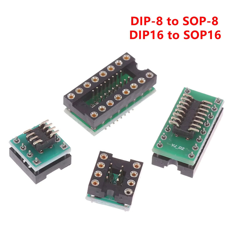 KOQZM Adapter DIP8 zu SOP8 und DIP16 zu SOP16 Interkonverter für Operationsverstärker und Soundkarten-Tester DIY-Bauteile - Bild 2