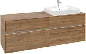 V&B Waschtischunterschrank Collaro mit LED-Beleuchtung, B/T/H: 160 x 54,8 x 50 cm - Bild 1