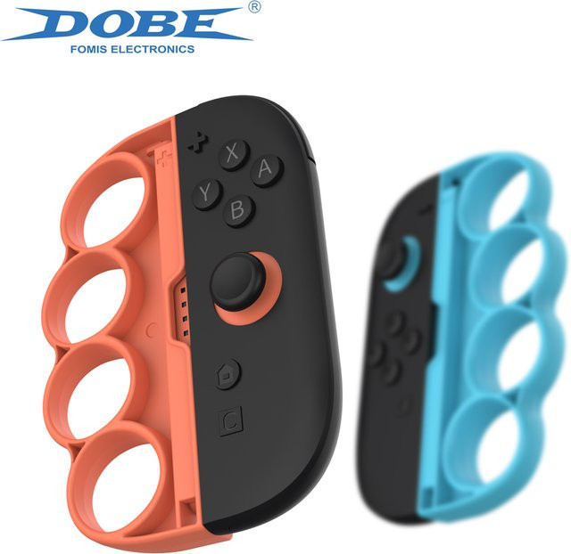 DOBE Fitness Boxgriffe TNS-5156 2er-Pack für Nintendo Switch und Switch 2 in Orange/Multicolor - Bild 1