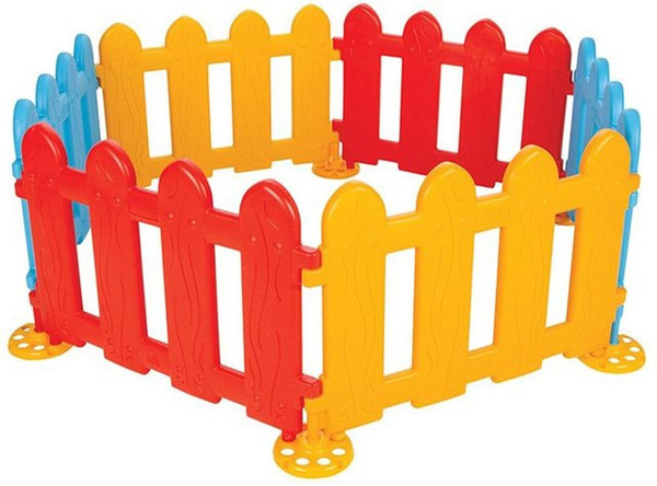 Pilsan Spielzaun Laufgitter aus Plastik, 6 modulare Elemente, H: 72,5 cm, B: 51,5 cm, T: 3,8 cm