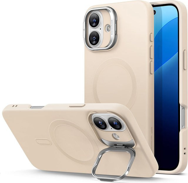 ESR MagSafe Hülle für Apple iPhone 16 Plus mit Cloud Soft Kickstand in Beige - Bild 1