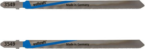 Wolfcraft Stichsägeblatt aus Schnellarbeitsstahl (HSS) für Metall, silberfarben, Länge: 107 mm - Bild 1