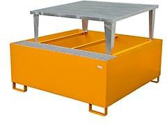 Auffangwanne AWA 1000-1 aus Stahl in Orange RAL 2000 - Bild 1