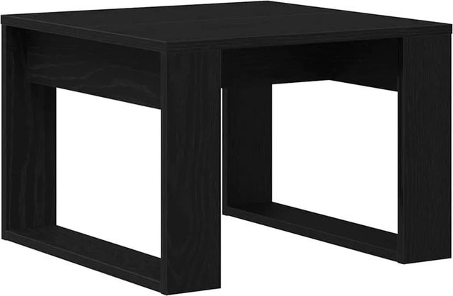 vidaXL Couchtisch in Schwarz und Eichen-Optik aus Holzwerkstoff, B/T/H: 50 x 50 x 35 cm - Bild 1
