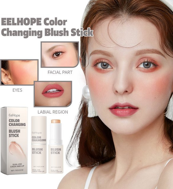 eelhoe Blush-Stick, Lippen- und Wangenfarbe, Transparent, Dewy-Finish, Unisex - Bild 1