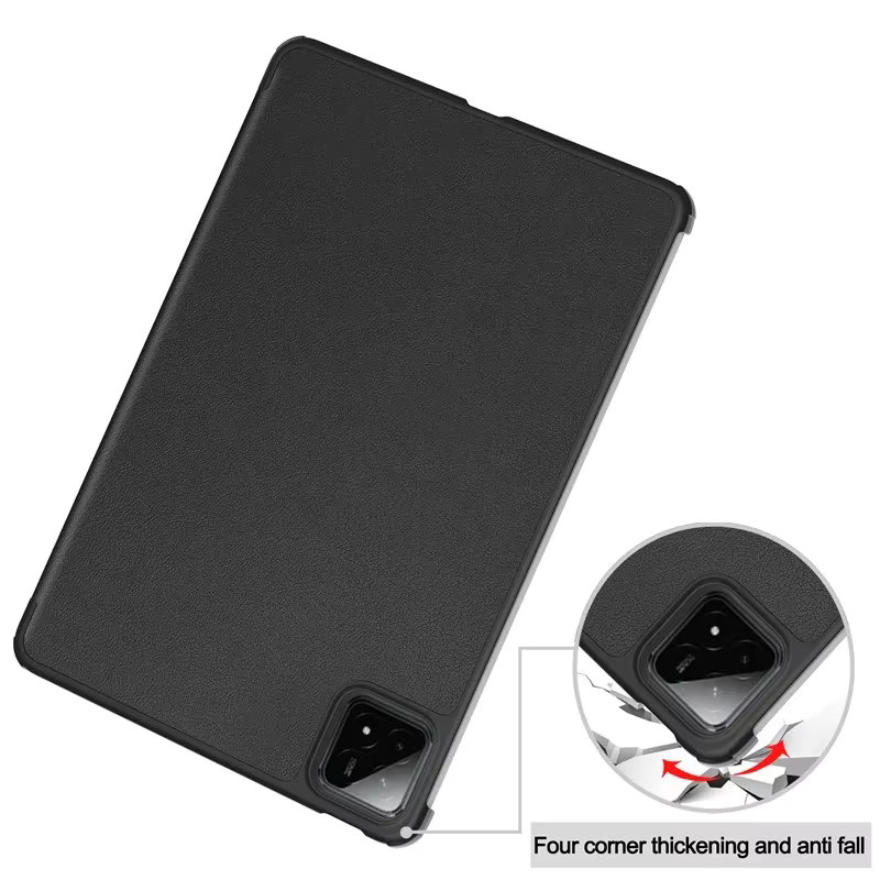 Smart Case für Xiaomi Pad 7 Pro 11,2 Zoll aus PU Leder mit Tri-Folding Ständer und magnetischer Abdeckung in Blau oder Schwarz - Bild 5