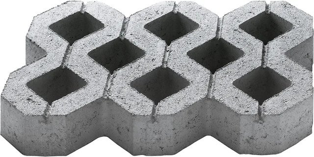 Kann Rasengitterstein Beton Grau B/T/H: 60,8 x 40,8 x 8 cm - Bild 1