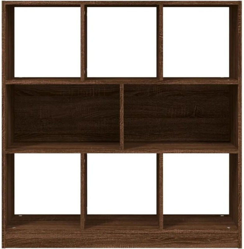 Vidaxl Bücherregal aus Holzwerkstoff in Eiche Braun, B/T/H: 97,5 x 29,5 x 100 cm - Bild 1