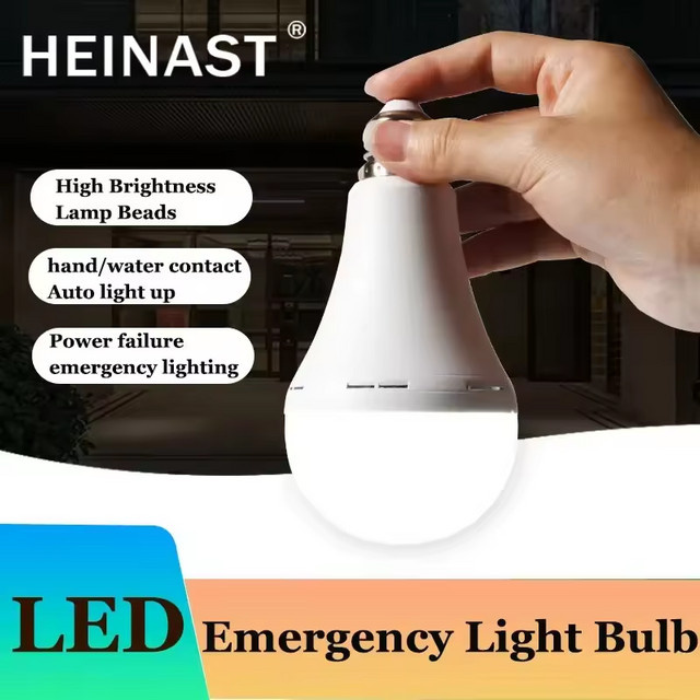 TLEDMP LED Notfall-Glühbirne Wiederaufladbar 12W 15W Weiß - Bild 1