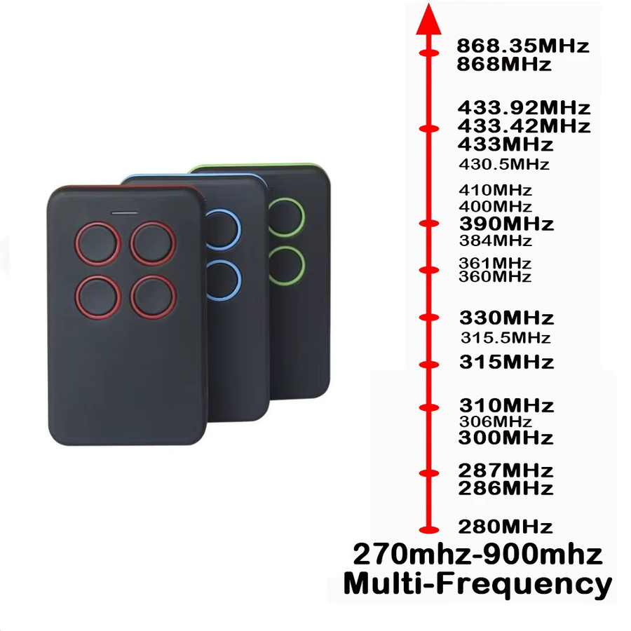 Universeller Auto-Scan-Klon Mehrfrequenz-Garagentor Fernbedienung Duplikator Sender für Rolling Code 280MHz-868MHz in Schwarz und Grün - Bild 4