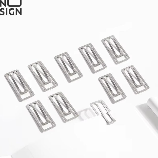 Nusign Büroklammern aus Metall in Silber für die Dokumentenbindung und als Lesezeichen - Bild 1