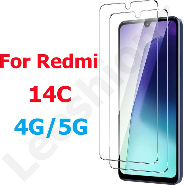 Xiaomi Redmi 14C Displayschutzfolie aus gehärtetem Glas, 9H, transparent klar und kratzfest - Bild 1