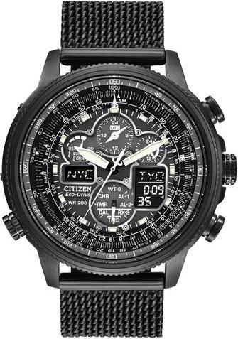Citizen Armbanduhr Navihawk, Quarz, Edelstahl, Schwarz, Herren - Bild 1