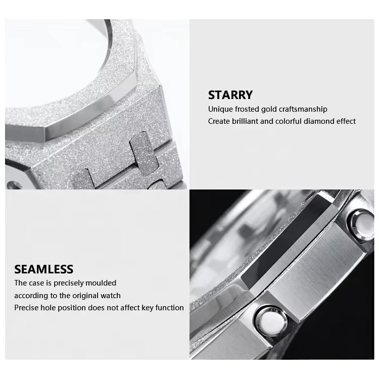 FancyWrist Mod-Kit für Casioak GA2100 GMAS2100, Metall-Lünette, Edelstahl, Kunststoff, Unisex - Bild 2
