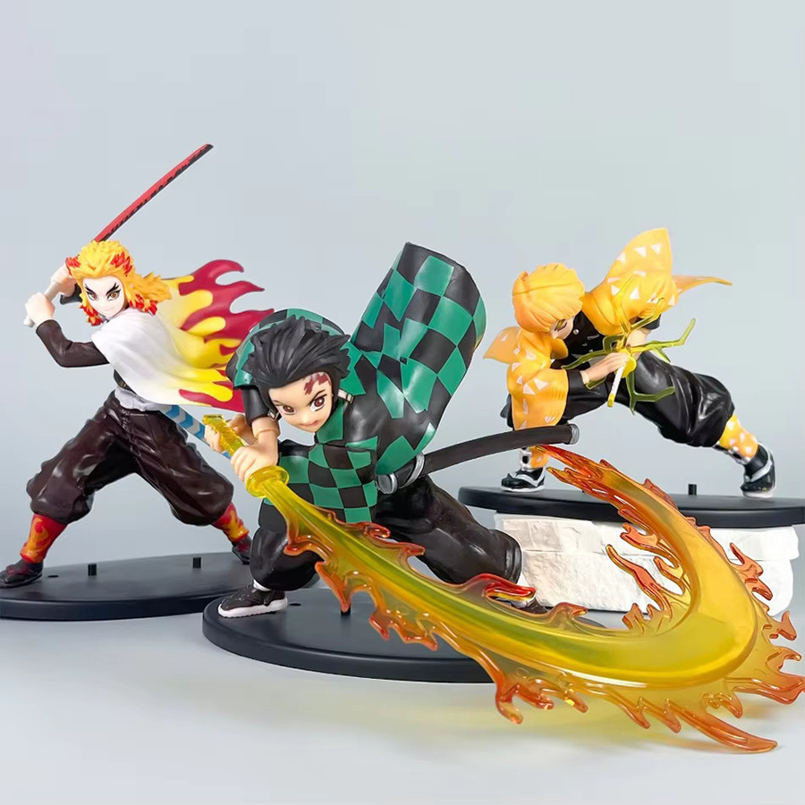 Bandai Demon Slayer Tanjirou Agatsuma Zenitsu Kyoujurou Actionfigur, PVC - Bild 3